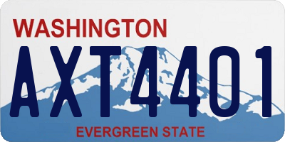 WA license plate AXT4401