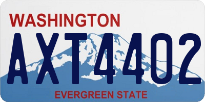 WA license plate AXT4402
