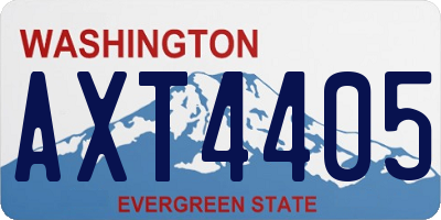 WA license plate AXT4405