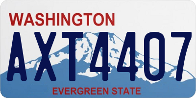 WA license plate AXT4407