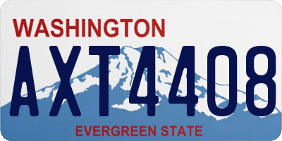 WA license plate AXT4408