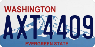 WA license plate AXT4409