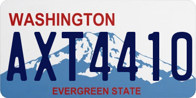 WA license plate AXT4410