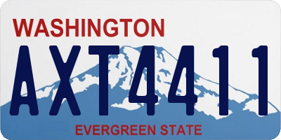 WA license plate AXT4411