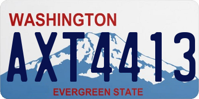 WA license plate AXT4413
