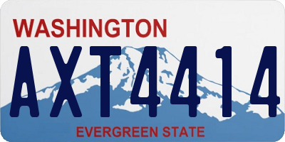 WA license plate AXT4414