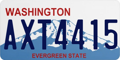 WA license plate AXT4415