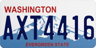 WA license plate AXT4416