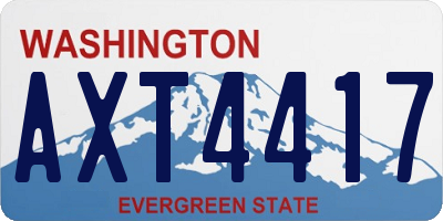 WA license plate AXT4417