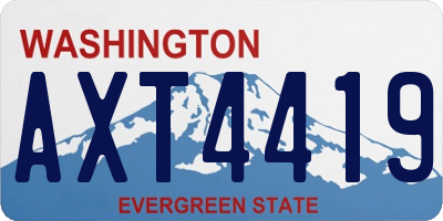 WA license plate AXT4419