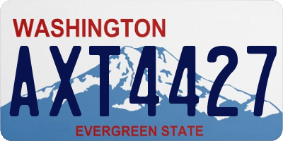 WA license plate AXT4427