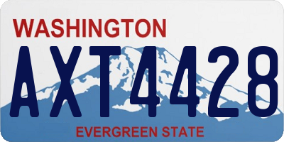 WA license plate AXT4428