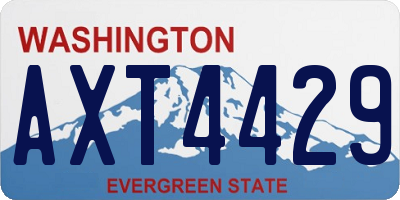 WA license plate AXT4429