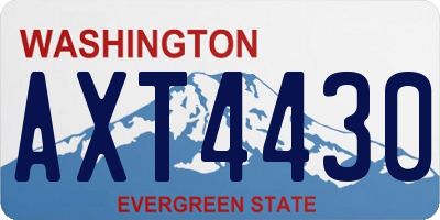 WA license plate AXT4430