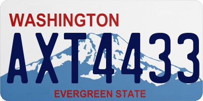 WA license plate AXT4433