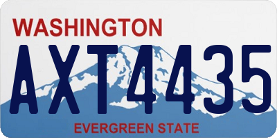 WA license plate AXT4435