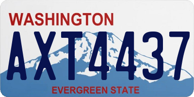 WA license plate AXT4437
