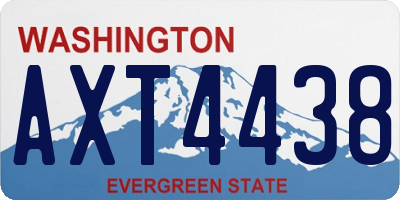 WA license plate AXT4438