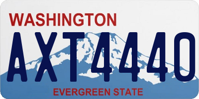 WA license plate AXT4440