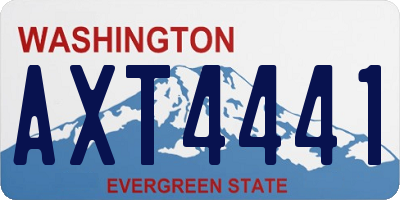 WA license plate AXT4441