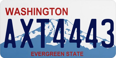 WA license plate AXT4443
