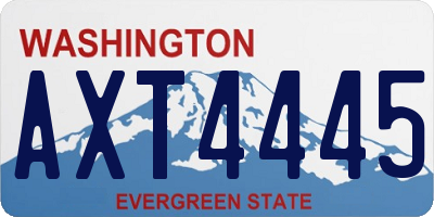 WA license plate AXT4445