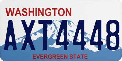 WA license plate AXT4448