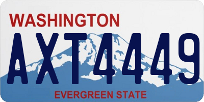 WA license plate AXT4449