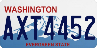 WA license plate AXT4452