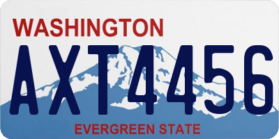 WA license plate AXT4456