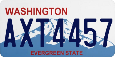 WA license plate AXT4457
