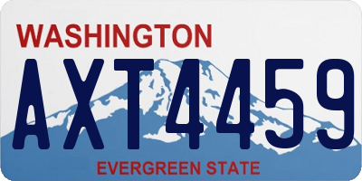 WA license plate AXT4459