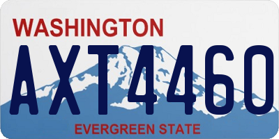 WA license plate AXT4460