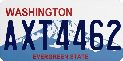 WA license plate AXT4462