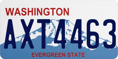 WA license plate AXT4463