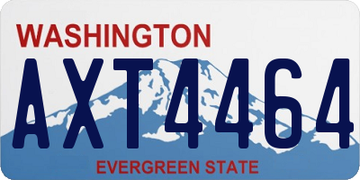 WA license plate AXT4464