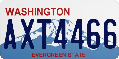 WA license plate AXT4466