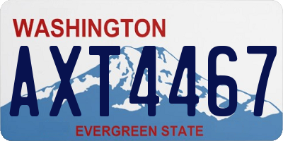 WA license plate AXT4467