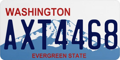 WA license plate AXT4468
