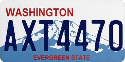 WA license plate AXT4470