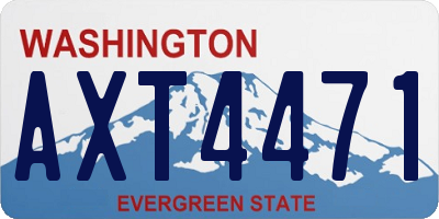 WA license plate AXT4471