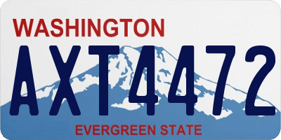 WA license plate AXT4472