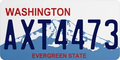 WA license plate AXT4473