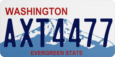 WA license plate AXT4477