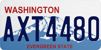 WA license plate AXT4480