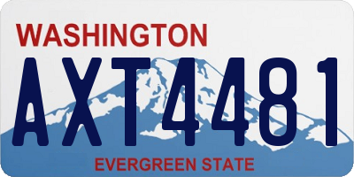 WA license plate AXT4481