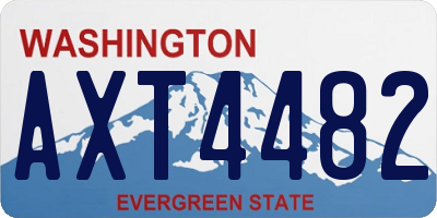 WA license plate AXT4482