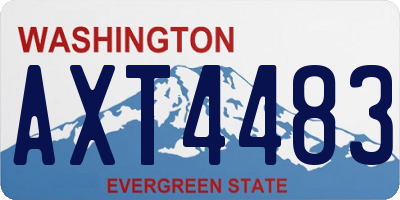 WA license plate AXT4483