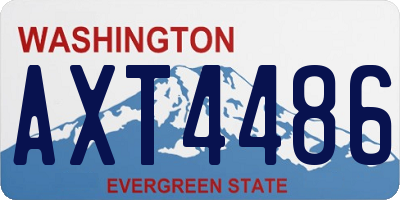 WA license plate AXT4486