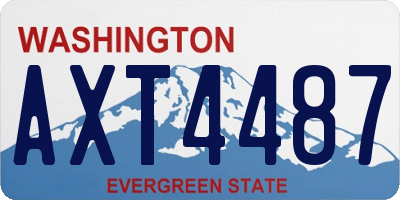 WA license plate AXT4487